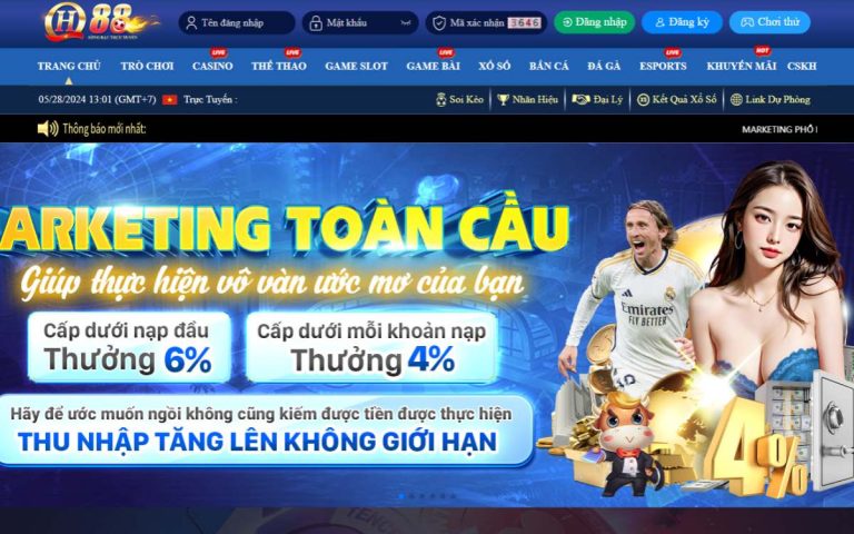 Nhà Cái QH88 Tặng Tiền Cược 100k